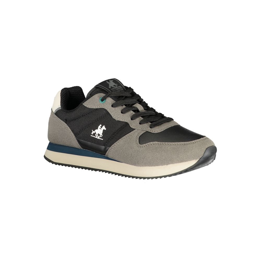 Black Polyurethane Men Sneaker