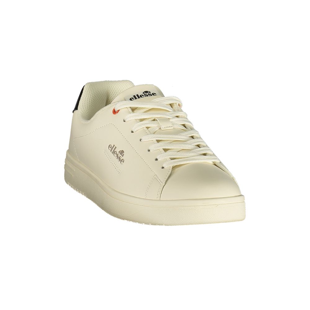 White Polyurethane Men's Sneaker