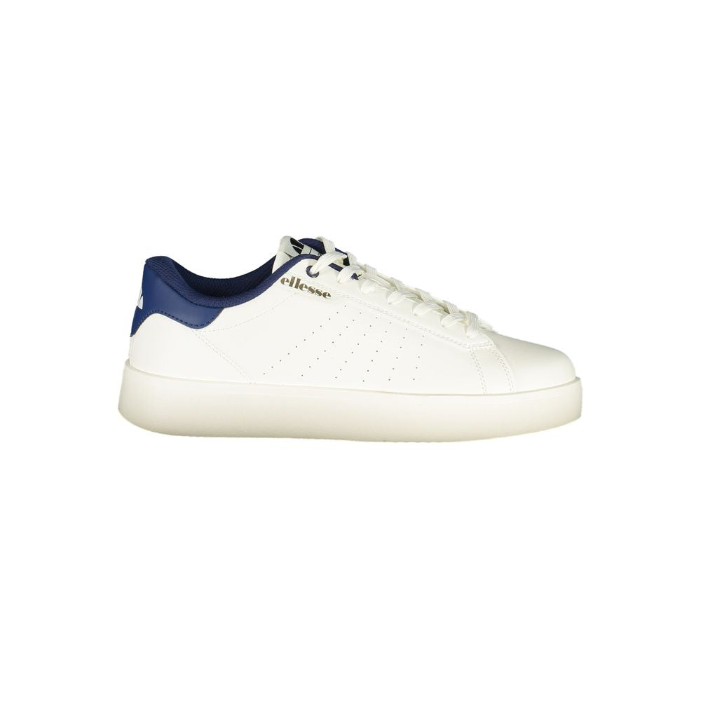 White Polyurethane Men's Sneaker