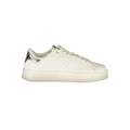 White Polyurethane Women Sneaker