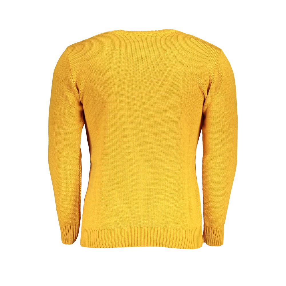 Yellow Acrylic Men Sweater