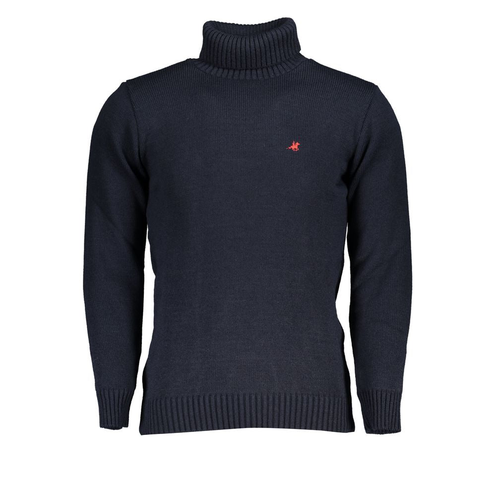 Blue Acrylic Men Sweater