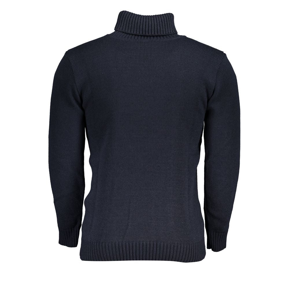 Blue Acrylic Men Sweater