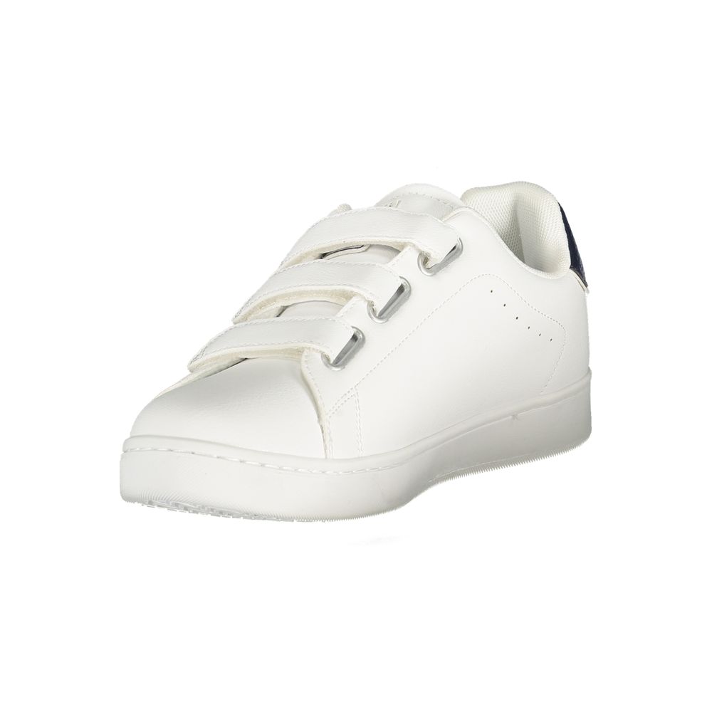 White Polyurethane Men Sneaker