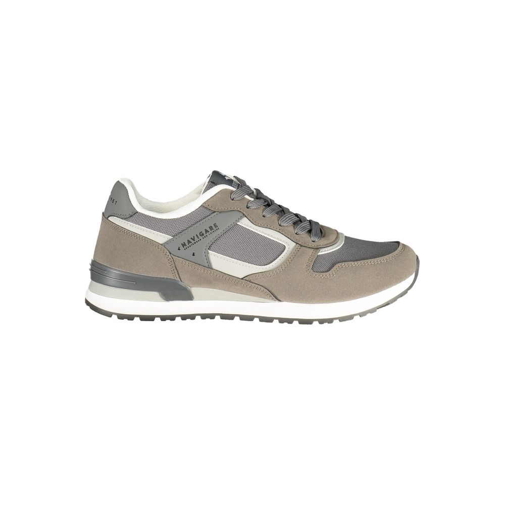 Grigio Polyurethane Men Sneaker