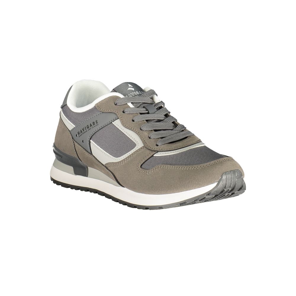 Grigio Polyurethane Men Sneaker