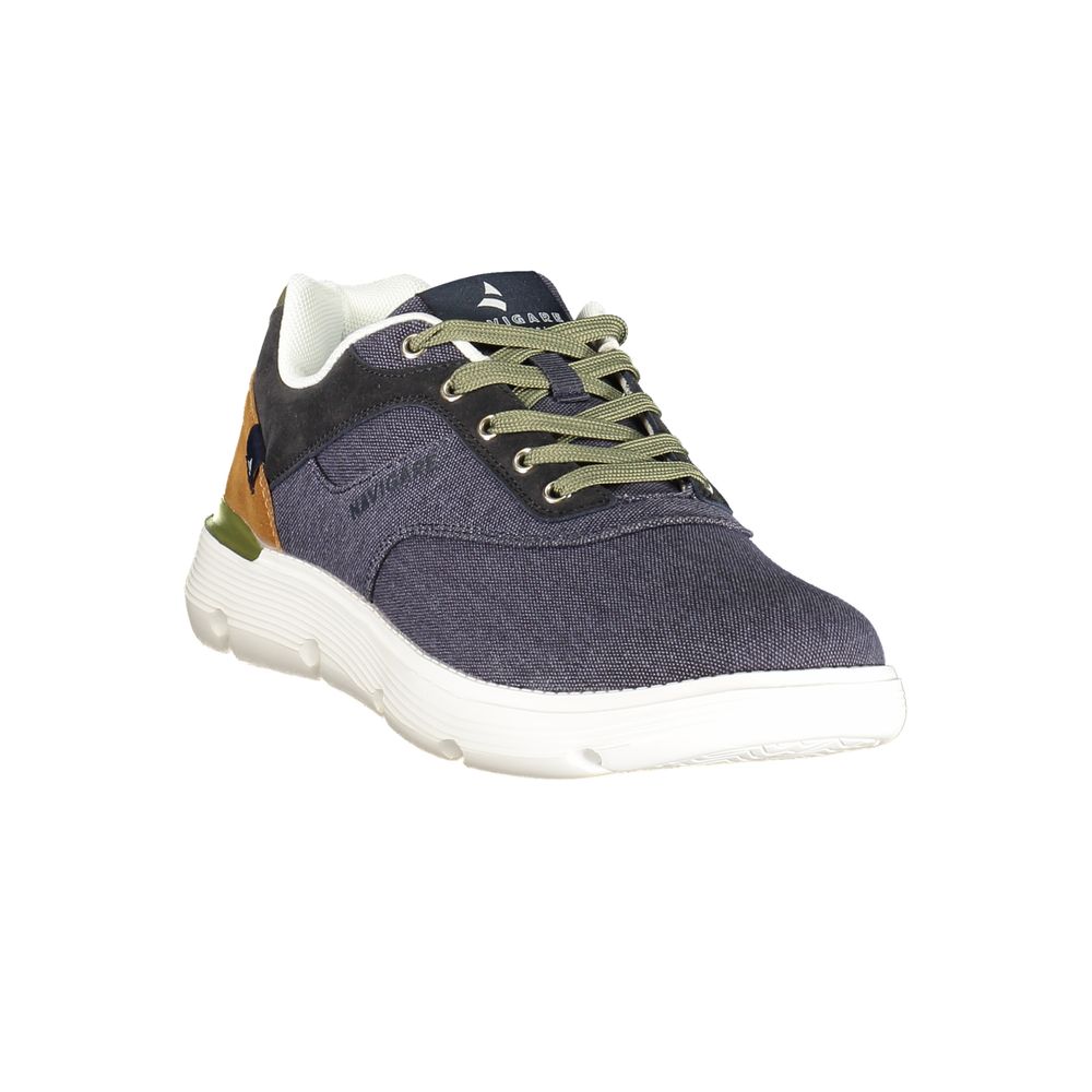 Blue Polyester Men Sneaker