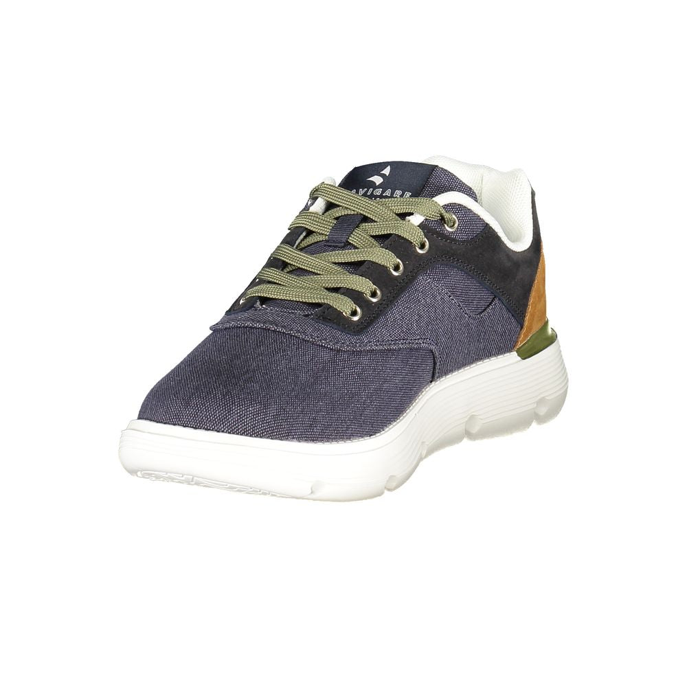 Blue Polyester Men Sneaker