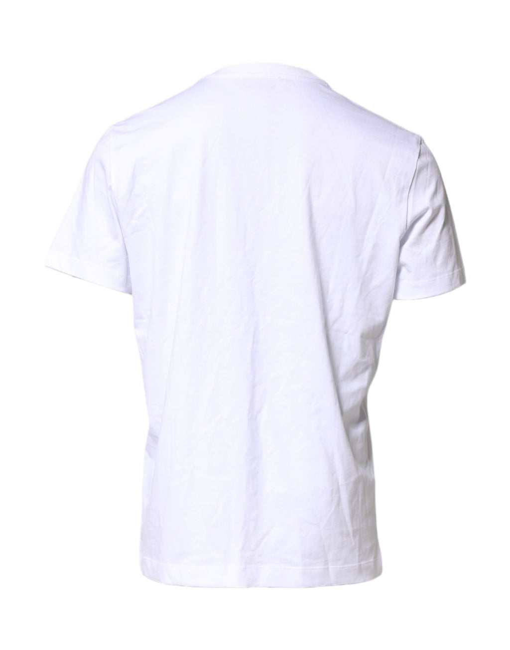 Dolce & Gabbana White Cotton DG Logo Embroidery Men T-shirt