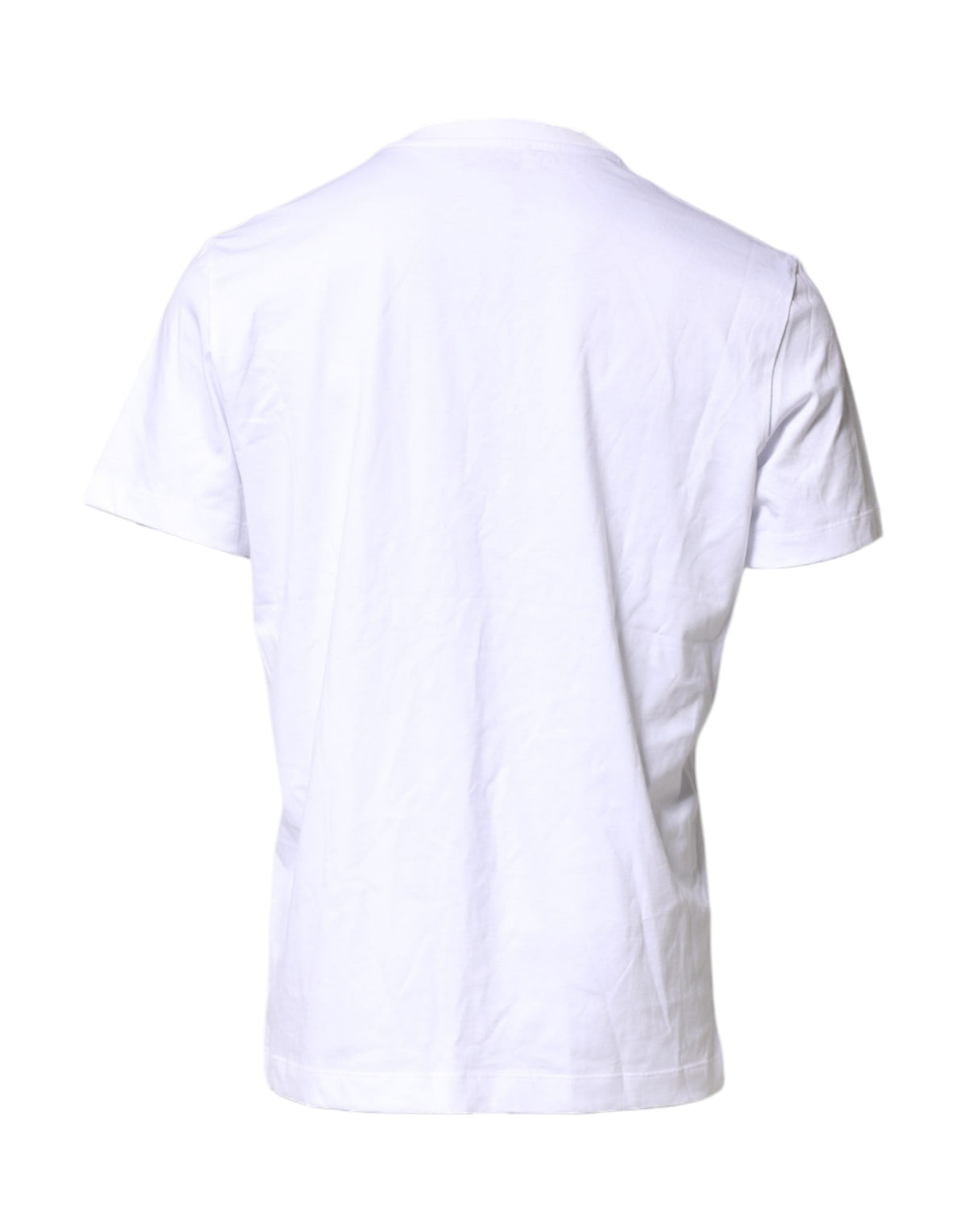 Dolce & Gabbana White Cotton DG Logo Embroidery Men T-shirt