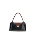 Versace Black Calf Leather Bos Taurus Shoulder Bag
