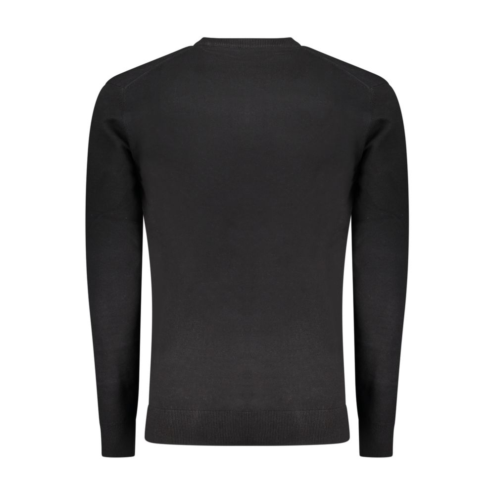 Black Cotton Men's Sweater
