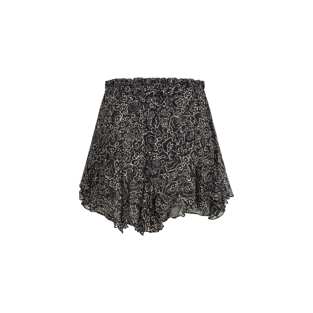 Black Viscose Bermuda Shorts