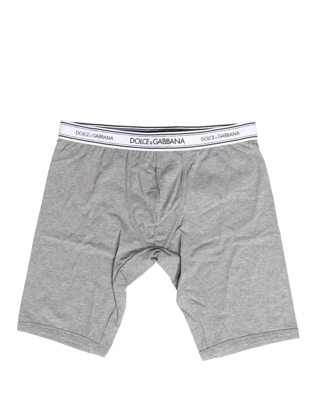Gray Cotton Logo Waistband Midi Boxer Underwear