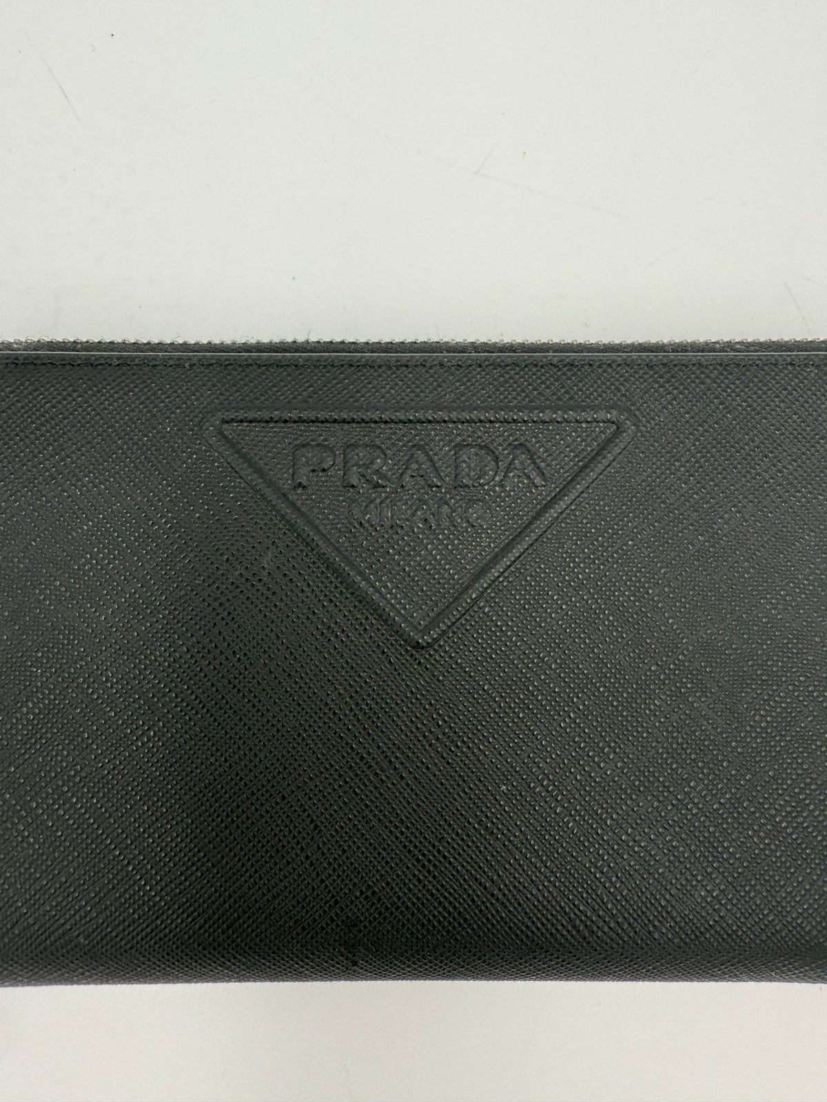PRADA Zip in Saffiano Leather Wallet