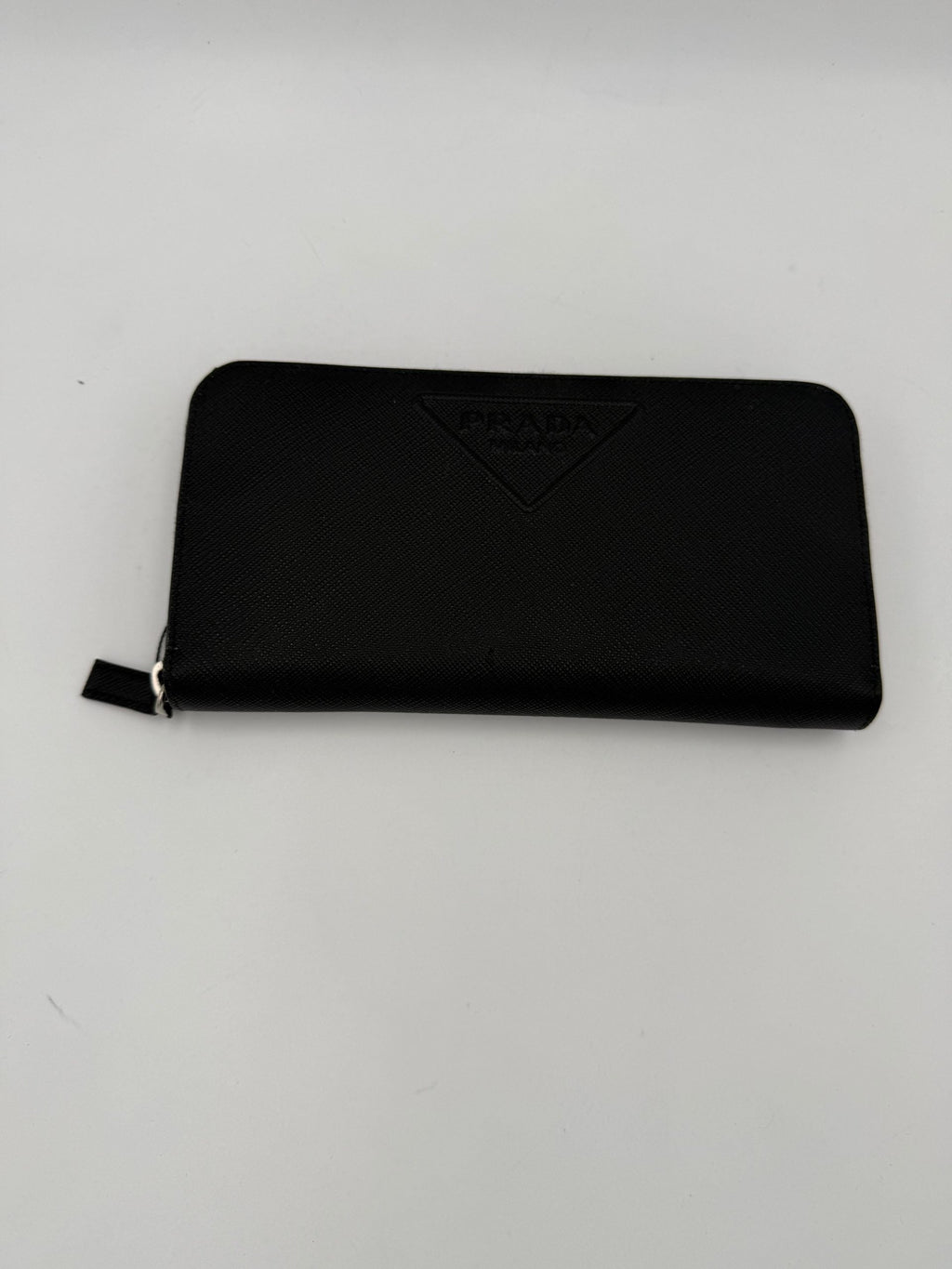 PRADA Zip in Saffiano Leather Wallet
