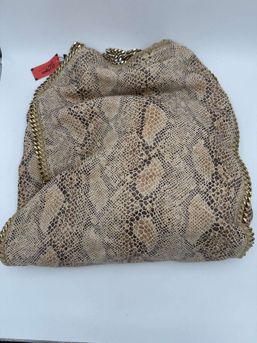 STELLA MCCARTNEY Falabella Grande Vegan Reptile Skin Handbag