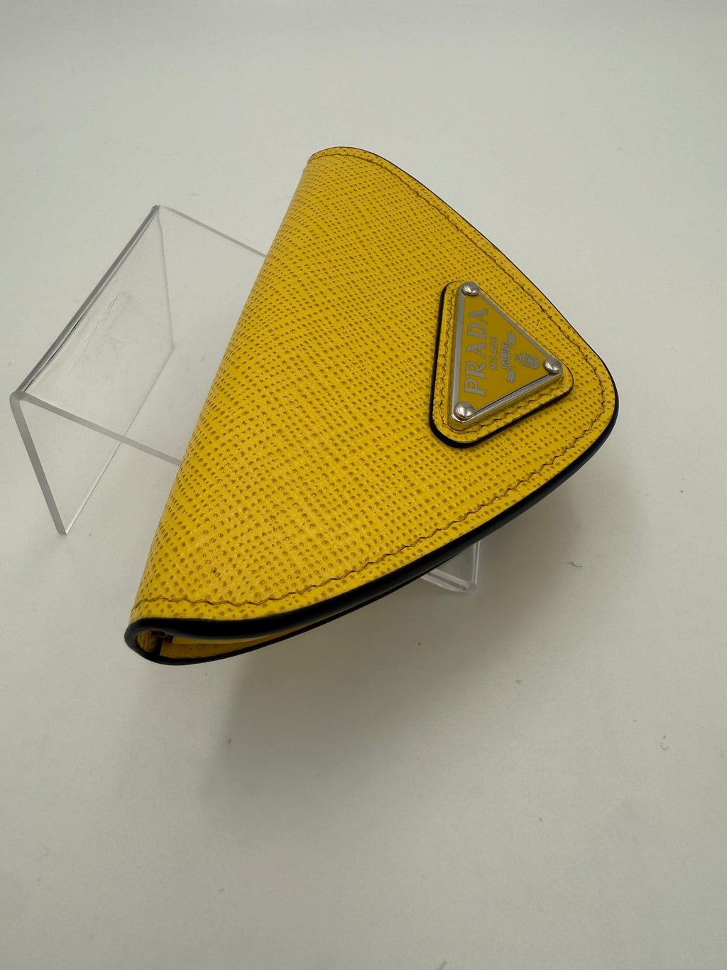 PRADA Saffiano Yellow Coin Purse
