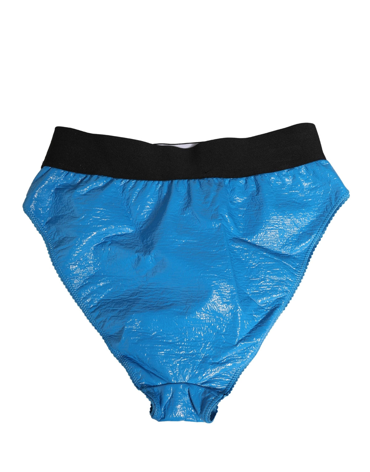 Dolce & Gabbana Blue Logo Waistband High Waist Brief Underwear