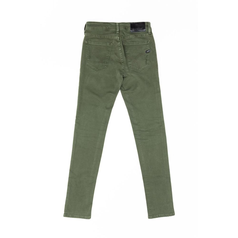 Green Cotton Jeans Denim