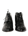 Dolce & Gabbana Black Leather AnkleBoots Shoes