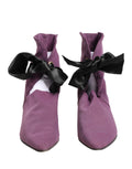Dolce & Gabbana Purple Mid Calf Boots Shoes