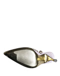Dolce & Gabbana White Strass Crystal Slingbacks Pumps Shoes