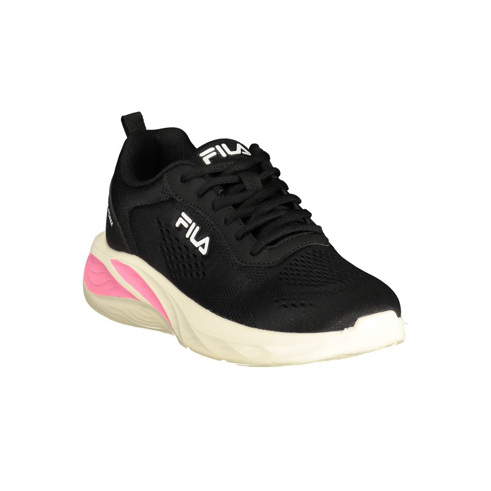 Black Polyester Women Sneaker