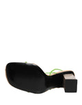 Dolce & Gabbana Multicolor Leather Block Heels Sandals Shoes