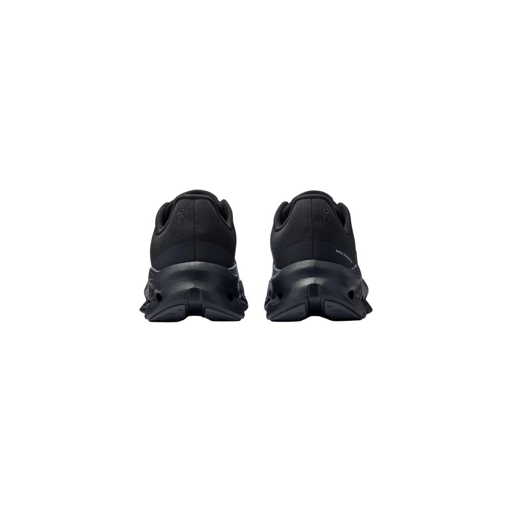 Black Polyester Athletic Sneakers