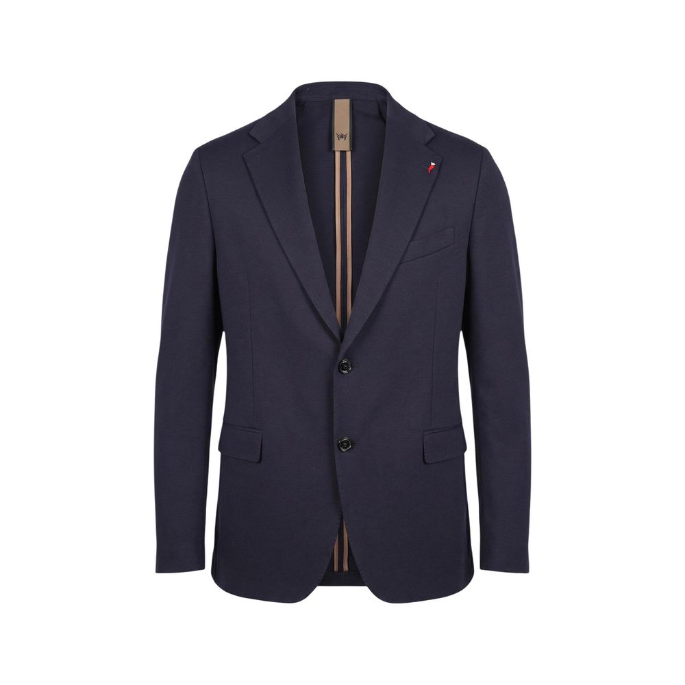 Blue Cotton Two-Piece Suit