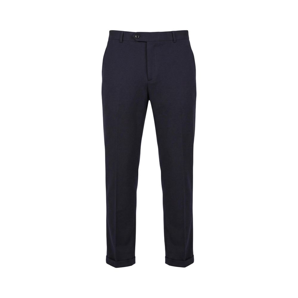 Blue Cotton Two-Piece Suit