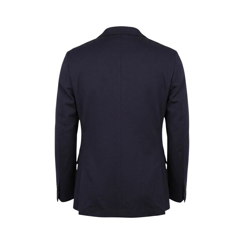 Blue Cotton Two-Piece Suit