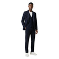 Blue Polyester Three-Piece Suit