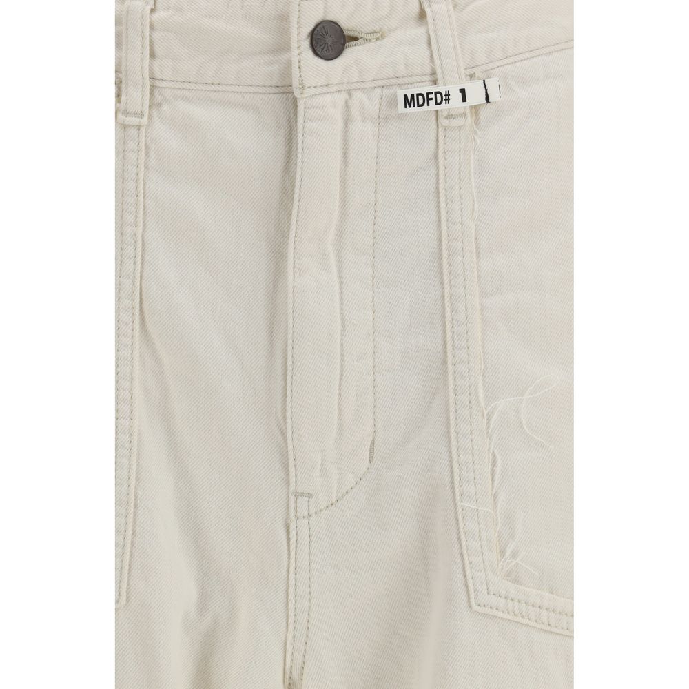 White Cotton Casual Pants
