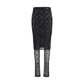 Marine Serre Black Recycled Polyamide Midi Skirt