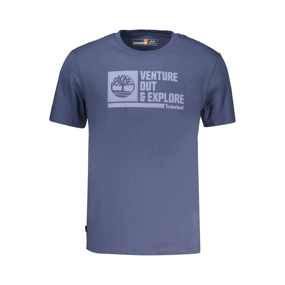Blue Cotton Men's T-Shirt