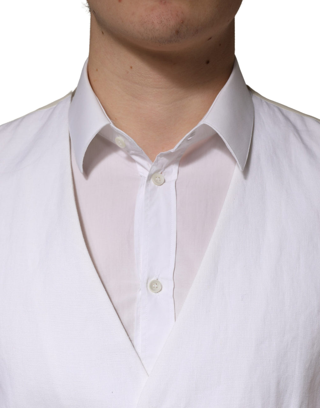 White SARTORIA Linen 2 Piece Men Formal Suit