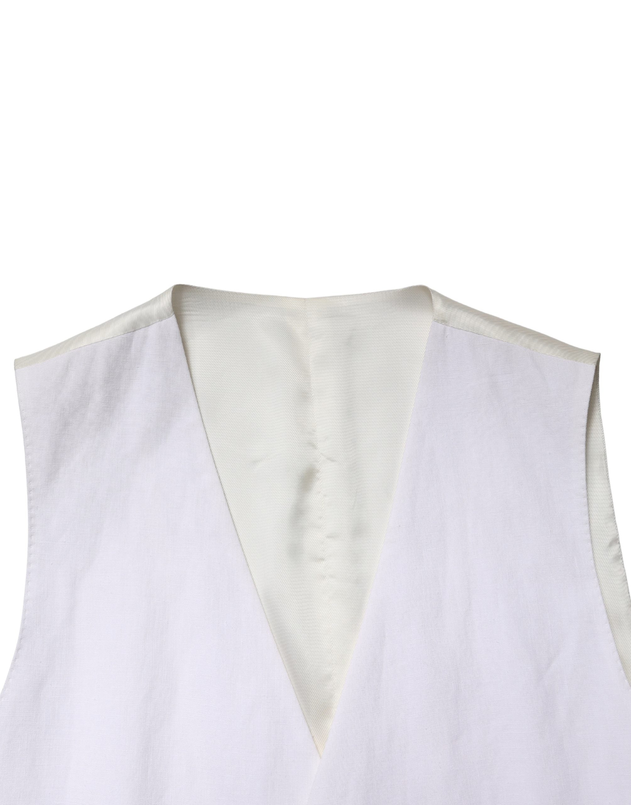 White SARTORIA Linen 2 Piece Men Formal Suit