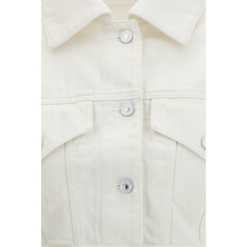 White Cotton Denim Jacket