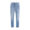 Blue Cotton Slim Fit Jeans