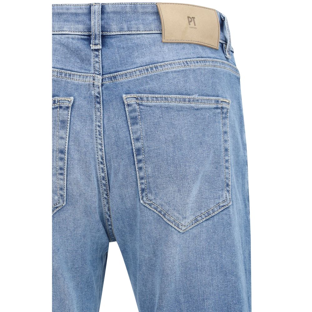 Blue Cotton Slim Fit Jeans