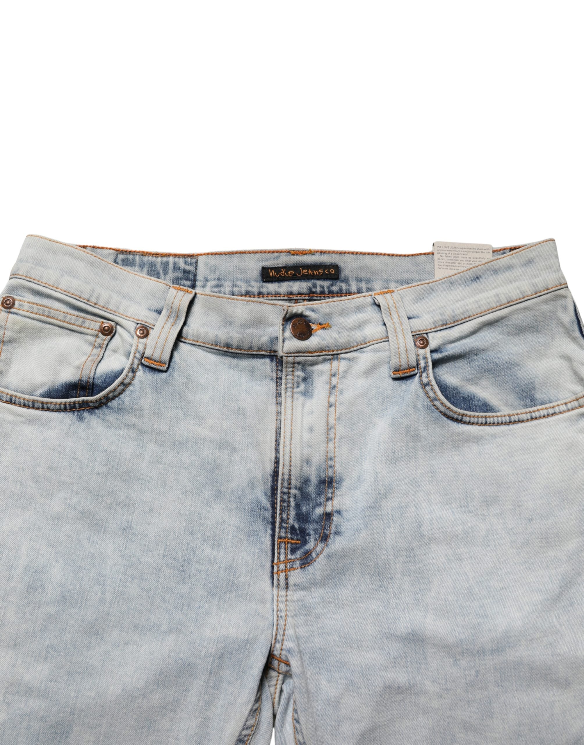 Light Blue Cotton Stretch Skinny Fit Men Denim Trouser JEANS