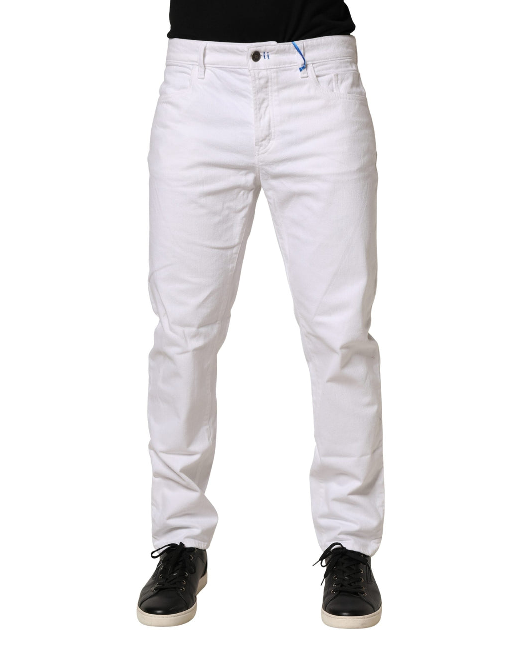 Siviglia White Mid Waist Cotton Skinny Denim Men Trouser Jeans