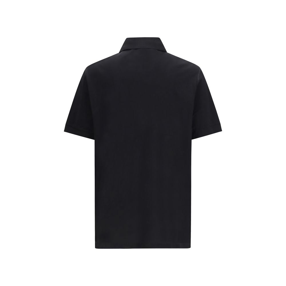 Black Cotton Polo Shirt