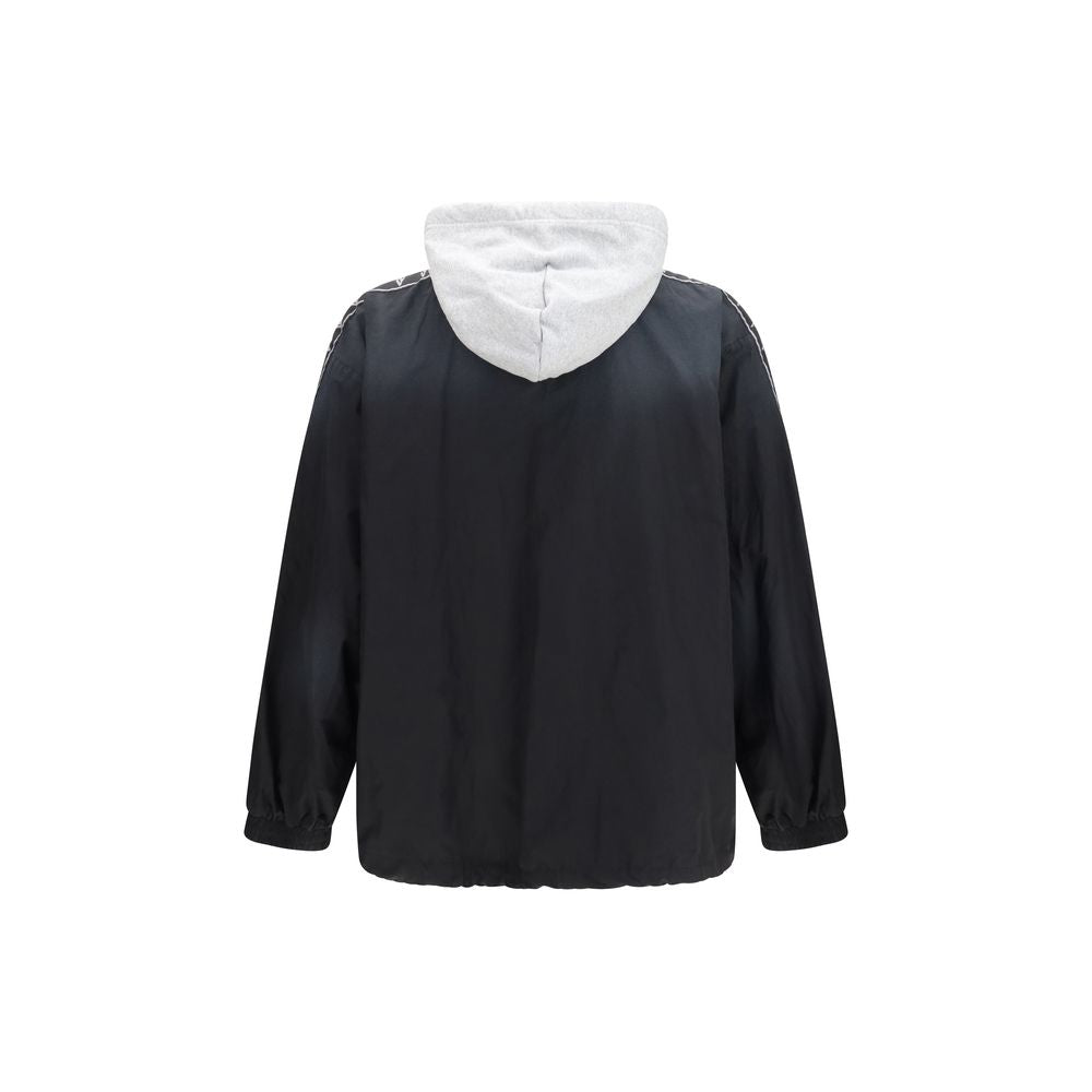 Black Polyester Bomber