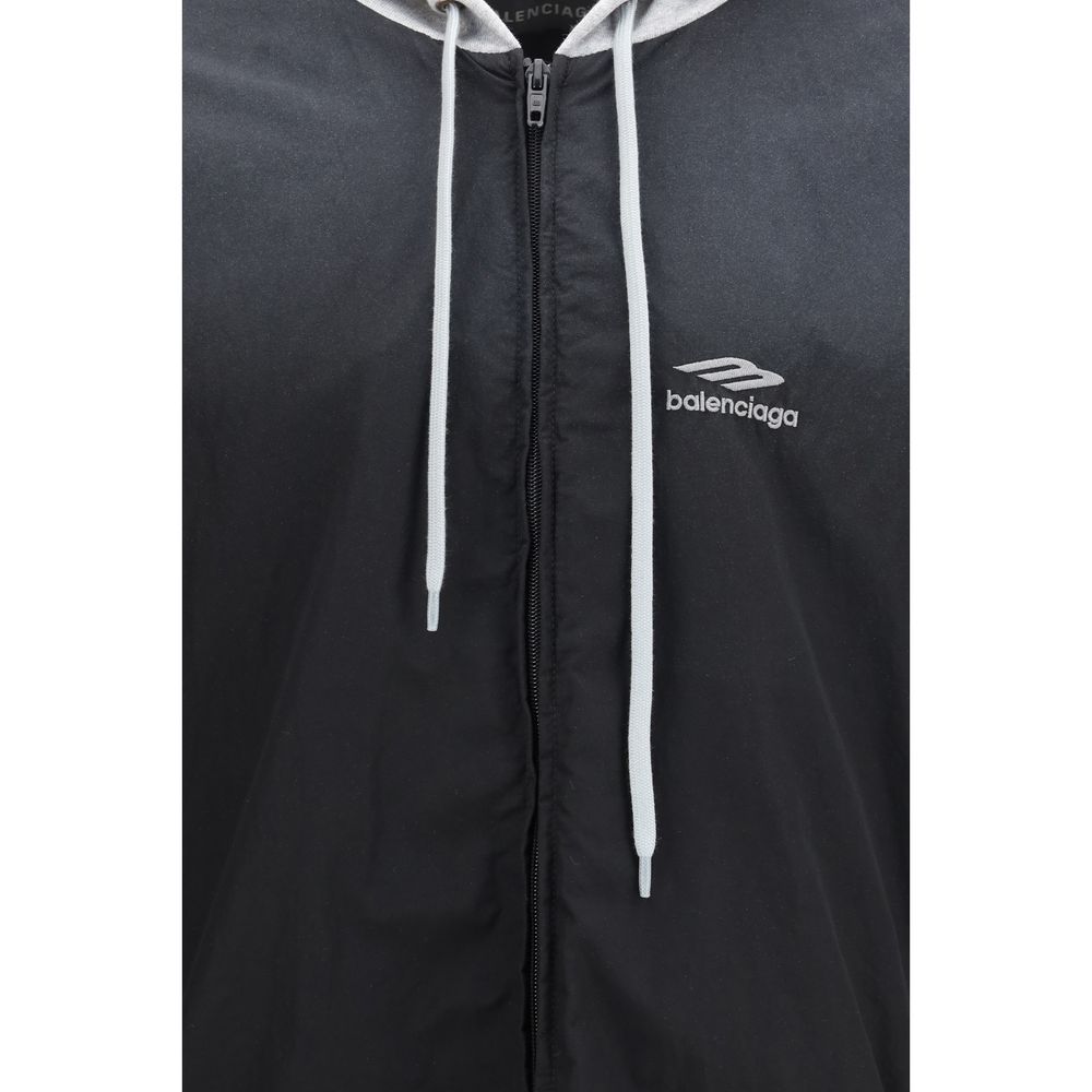 Black Polyester Bomber