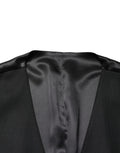 Black Wool Single Breasted Men Waistcoat Vest