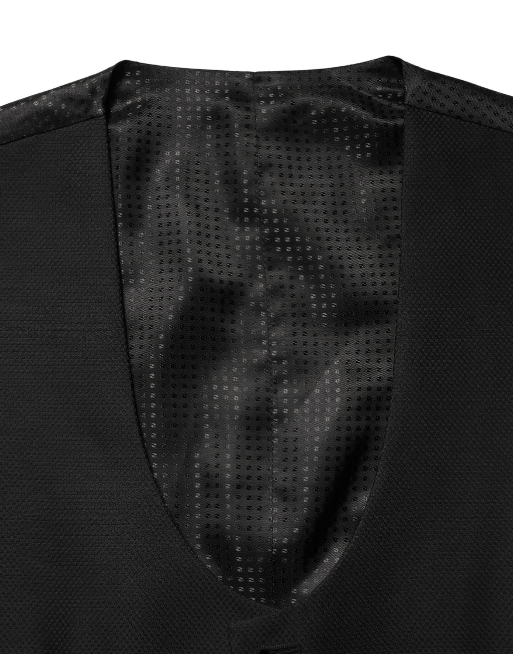 Black Wool Single Breasted Waistcoat Vest