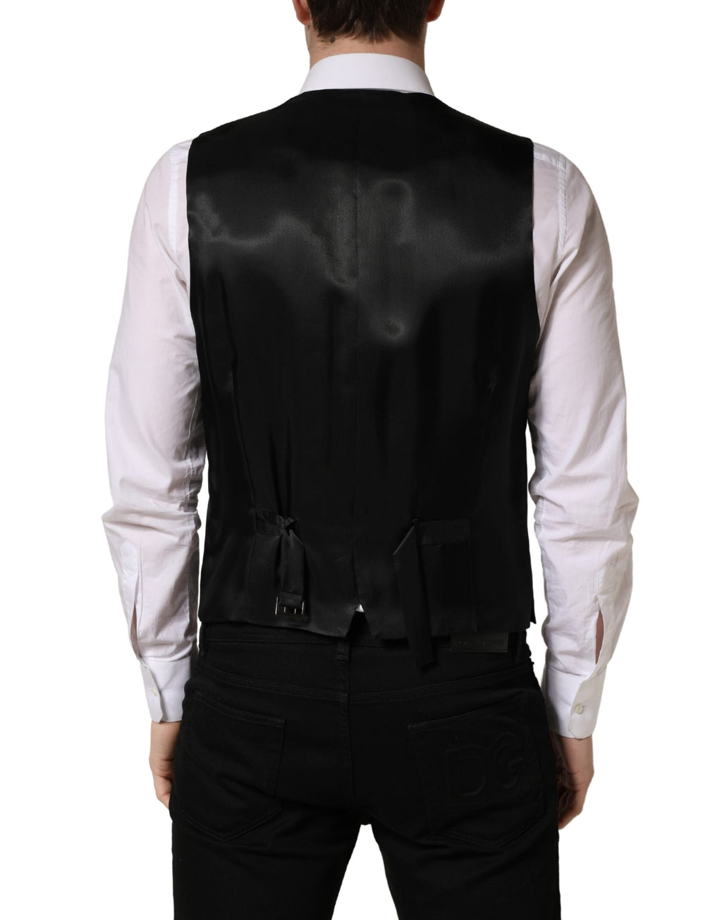 Dark Gray Single Breasted Men Waistcoat Vest